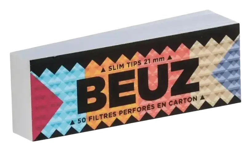 Filtres carton Beuz Slim Tips 21 mm perforés, 50 filtres vue 3