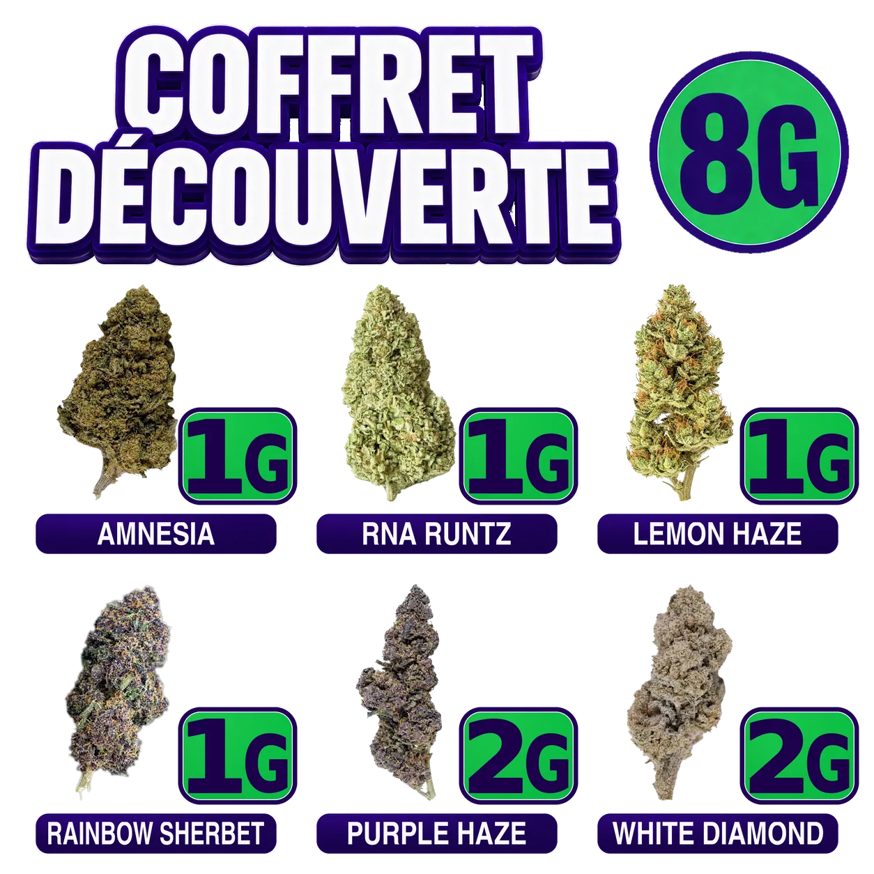 Coffret Decouverte 8g