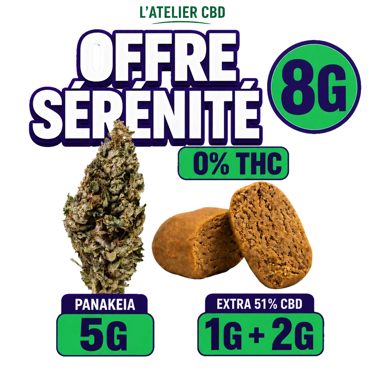 Offre Sérénité 0% THC (8g)